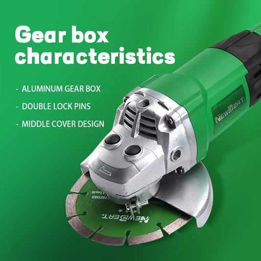 NEWBEAT 1680W High-Performance Angle Grinder, 150mm (6-inch) Wheel, 8800 RPM, Professional Grinding Tool with Lock-On Switch, for Cutting, Metal Grinding, and Masonry (with Wrench & Guard)